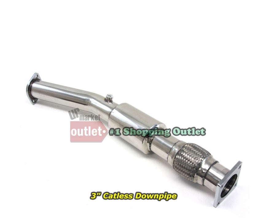 4.75" Dual Oval Slant Muffler Tip Exhaust Catback System For 03-05 Neon SRT-4-Performance-BuildFastCar