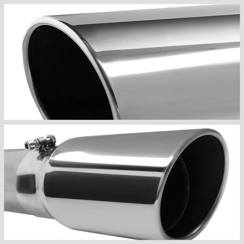 5" Round Tip Rolled Edge Straight Turboback Exhaust For 03-04 Dodge Ram 2500 5.9-Exhaust Systems-BuildFastCar-BFC-CATB-0304RAM2535-59D-SP