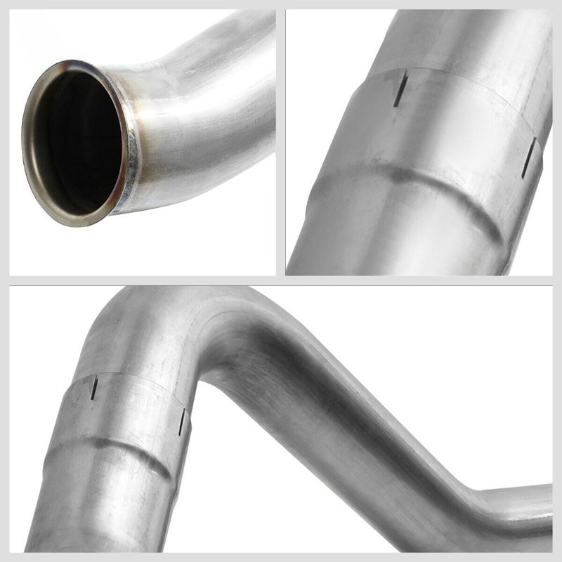 5" Round Tip Rolled Edge Straight Turboback Exhaust For 03-04 Dodge Ram 2500 5.9-Exhaust Systems-BuildFastCar-BFC-CATB-0304RAM2535-59D-SP
