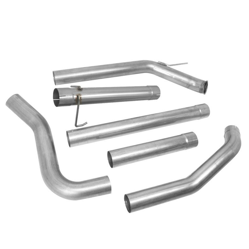 5" Round Tip Rolled Edge Straight Turboback Exhaust For 03-04 Dodge Ram 2500 5.9-Exhaust Systems-BuildFastCar-BFC-CATB-0304RAM2535-59D-SP