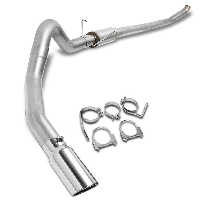 5" Round Tip Rolled Edge Turboback Exhaust For 03-04 Dodge Ram 2500 5.9T Diesel-Exhaust Systems-BuildFastCar-BFC-CATB-0304RAM2535-59D