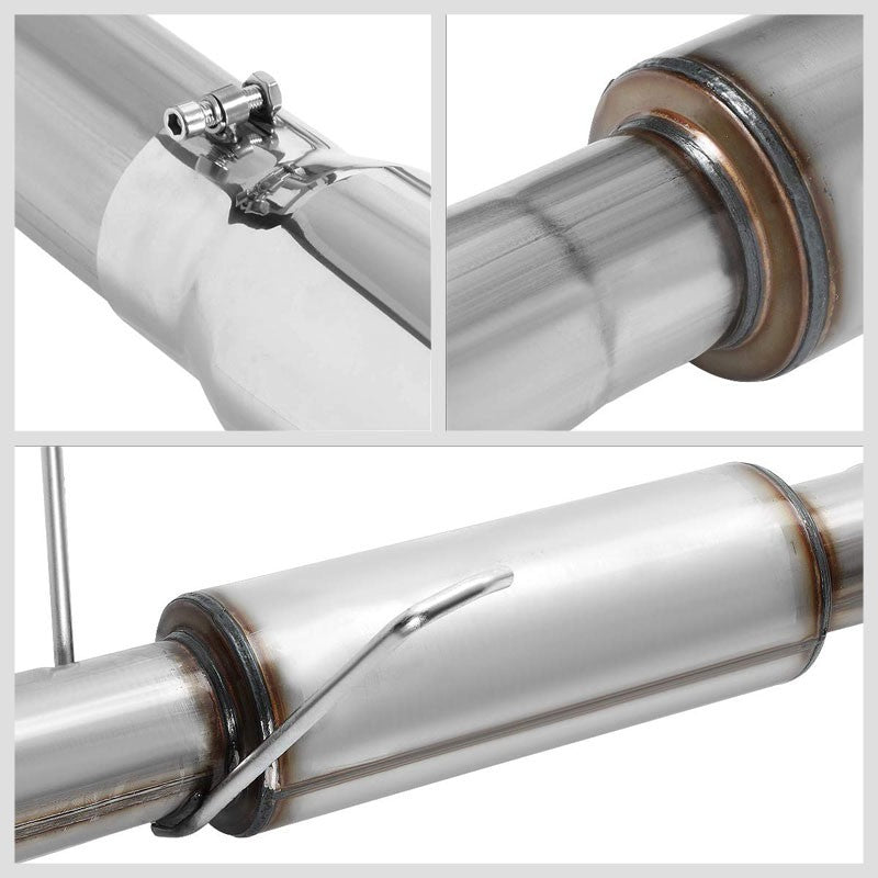5" Round Tip Rolled Edge Turboback Exhaust For 03-04 Dodge Ram 2500 5.9T Diesel-Exhaust Systems-BuildFastCar-BFC-CATB-0304RAM2535-59D