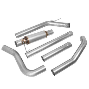 5" Round Tip Rolled Edge Turboback Exhaust For 03-04 Dodge Ram 2500 5.9T Diesel-Exhaust Systems-BuildFastCar-BFC-CATB-0304RAM2535-59D