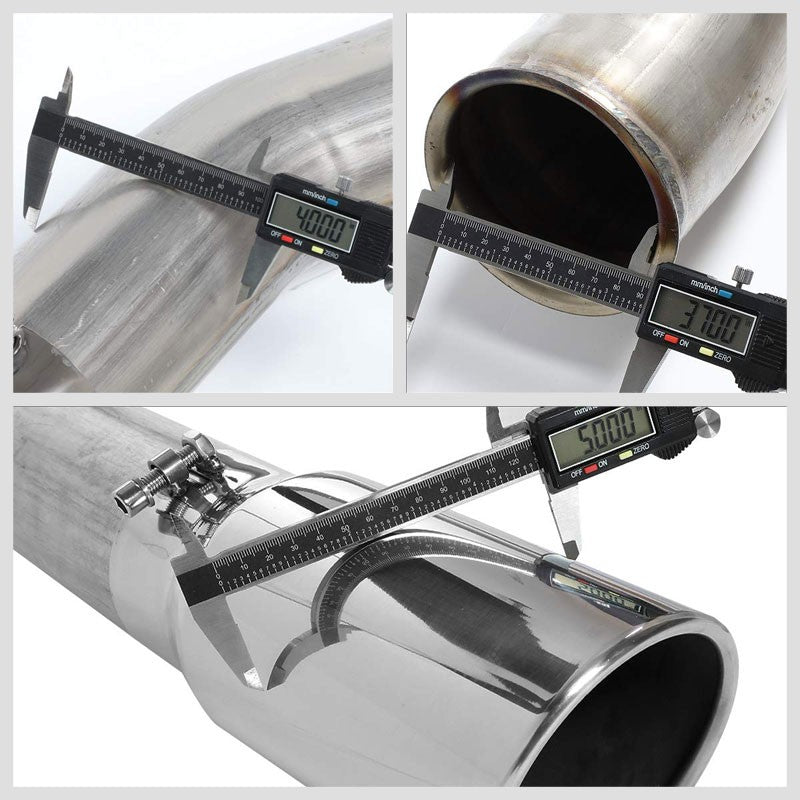 5" Round Tip Rolled Edge Turboback Exhaust For 03-04 Dodge Ram 2500 5.9T Diesel-Exhaust Systems-BuildFastCar-BFC-CATB-0304RAM2535-59D