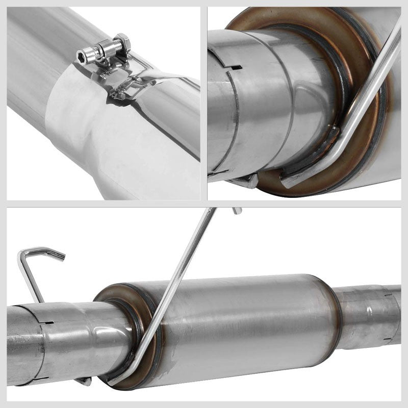 5" Round Tip Rolled Edge Turboback Exhaust For 05-07 Dodge Ram 3500 5.9-Exhaust Systems-BuildFastCar-BFC-CATB-0407RAM2535-59D