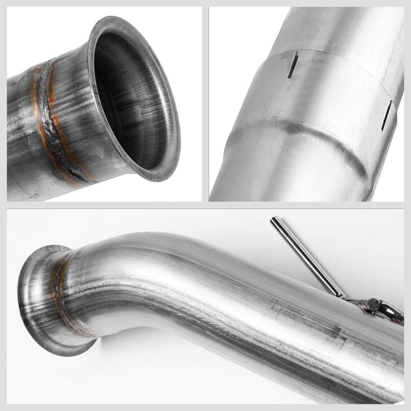 5" Round Tip Rolled Edge Turboback Exhaust For 05-07 Dodge Ram 3500 5.9-Exhaust Systems-BuildFastCar-BFC-CATB-0407RAM2535-59D