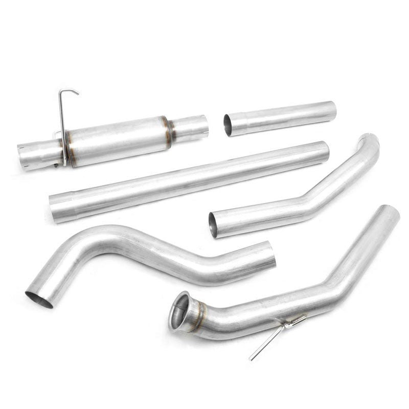 5" Round Tip Rolled Edge Turboback Exhaust For 05-07 Dodge Ram 3500 5.9-Exhaust Systems-BuildFastCar-BFC-CATB-0407RAM2535-59D