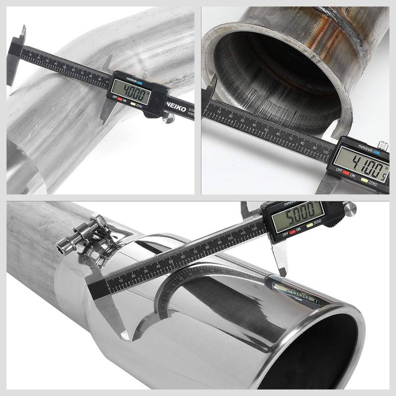 5" Round Tip Rolled Edge Turboback Exhaust For 05-07 Dodge Ram 3500 5.9-Exhaust Systems-BuildFastCar-BFC-CATB-0407RAM2535-59D