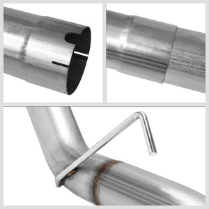 5" Round Tip Rolled Edge Particulate Filter Back Exhaust For 07-09 Ram 3500 6.7L-Exhaust Systems-BuildFastCar-BFC-CATB-0709RAM2535-67D
