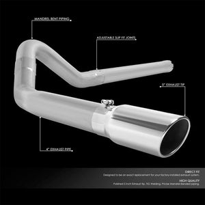 5" Round Tip Rolled Edge Particulate Filter Back Exhaust For 10-12 Ram 2500 6.7-Exhaust Systems-BuildFastCar-BFC-CATB-1012RAM2535-59D