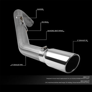 Filter Back Exhaust Pipe Muffler Tip Kit For 13-18 Ram 2500 3500 6.7L Diesel-Exhaust Systems-BuildFastCar-BFC-FBEX-13RAM2535-TD