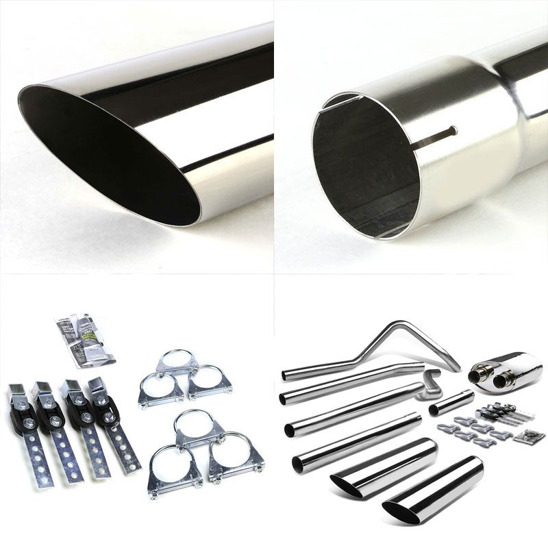 Catback Exhaust System T2 3.5" Slant Tip 04-08 F-150 Ext/Crew 4.6/5.4 BFC-CATB-FOR1500-T2