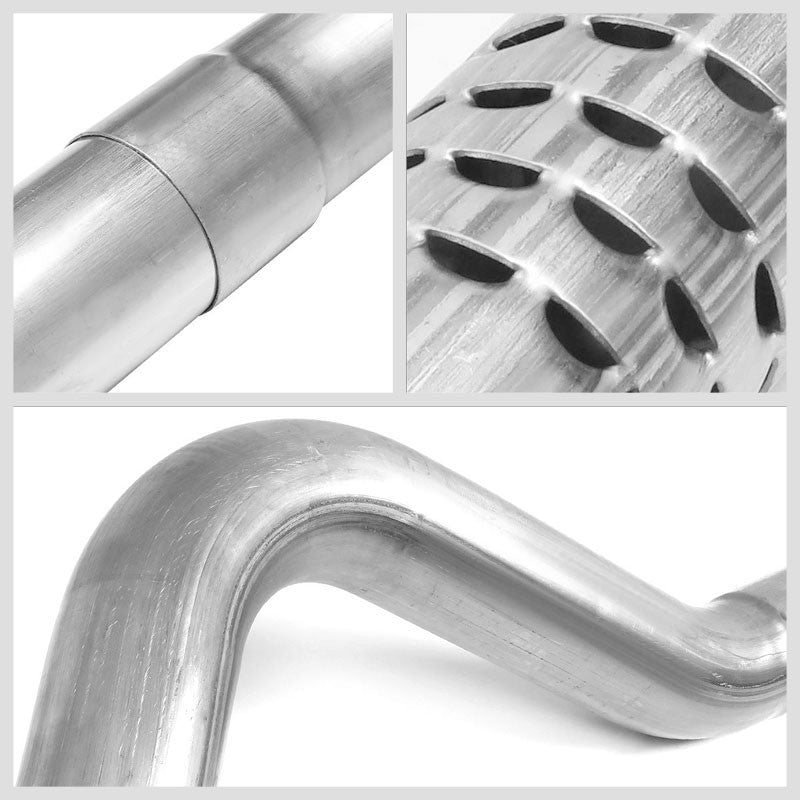 5" Round Tip Rolled Edge Particulate Filter Back Exhaust For 15-16 Ford F-450 SD-Exhaust Systems-BuildFastCar-BFC-CATB-1516FORF250SD