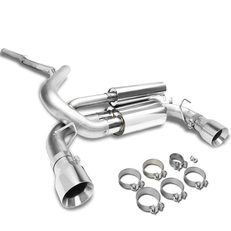 4.5" Slant Roll Muffler Tips Exhaust Catback System For 16-18 Ford Focus RS 2.3L-Performance-BuildFastCar