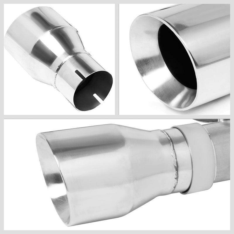 4.5" Slant Roll Muffler Tips Exhaust Catback System For 16-18 Ford Focus RS 2.3L-Performance-BuildFastCar