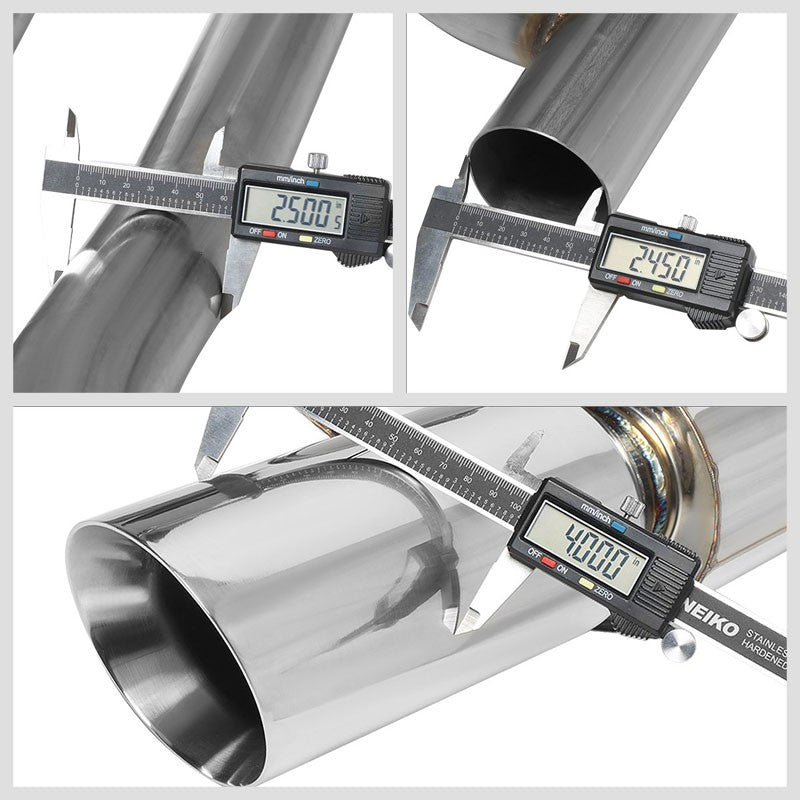 Catback System 4" Dual Slant Roll Tip 05-10 Mustang Base/Lugo 4.0 V6 BFC-CATB-FORM0540L