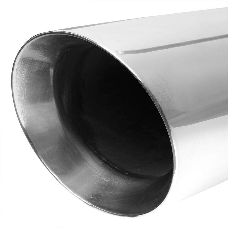 3.75" Slant Muffler Tip Exhaust Catback System For 05-08 Ford Mustang 4.6L V8-Performance-BuildFastCar