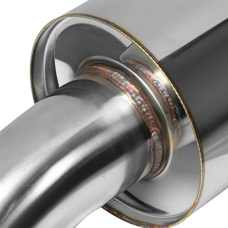 3.75" Slant Muffler Tip Exhaust Catback System For 05-08 Ford Mustang 4.6L V8-Performance-BuildFastCar