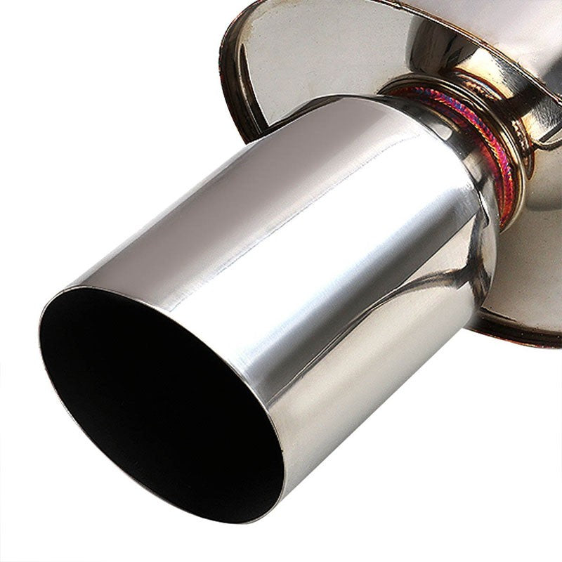 4" Slant Muffler Tip Exhaust Catback System For 11-14 Ford Mustang 3.7L V6 DOHC-Performance-BuildFastCar