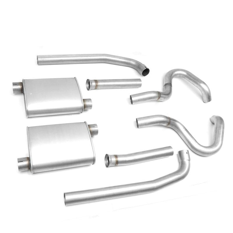 2.5" Dual Muffler Tip Exhaust Catback System For 96-97 Ford Mustang 4.6L V8 SOHC-Performance-BuildFastCar