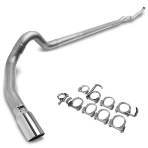 5" Round Tip Rolled Edge Straight Turboback Exhaust For 93-00 Chevy C/K 2500 6.5-Exhaust Systems-BuildFastCar-BFC-CATB-9300CHVCK-65D-SP