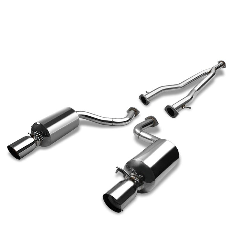 4.5&quot; Dual Round Muffler Tip Exhaust Catback System For 98-05 Lexus GS300 3.0L-Performance-BuildFastCar