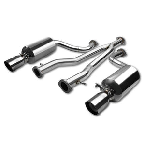 4.5" Dual Round Muffler Tip Exhaust Catback System For 98-05 Lexus GS300 3.0L-Performance-BuildFastCar