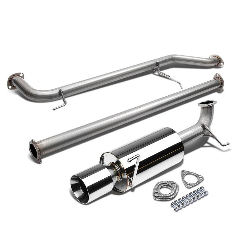 4" Roll Muffler Tip Exhaust Catback System For 98-02 Accord CG1-6 F23 2.3L SOHC-Performance-BuildFastCar