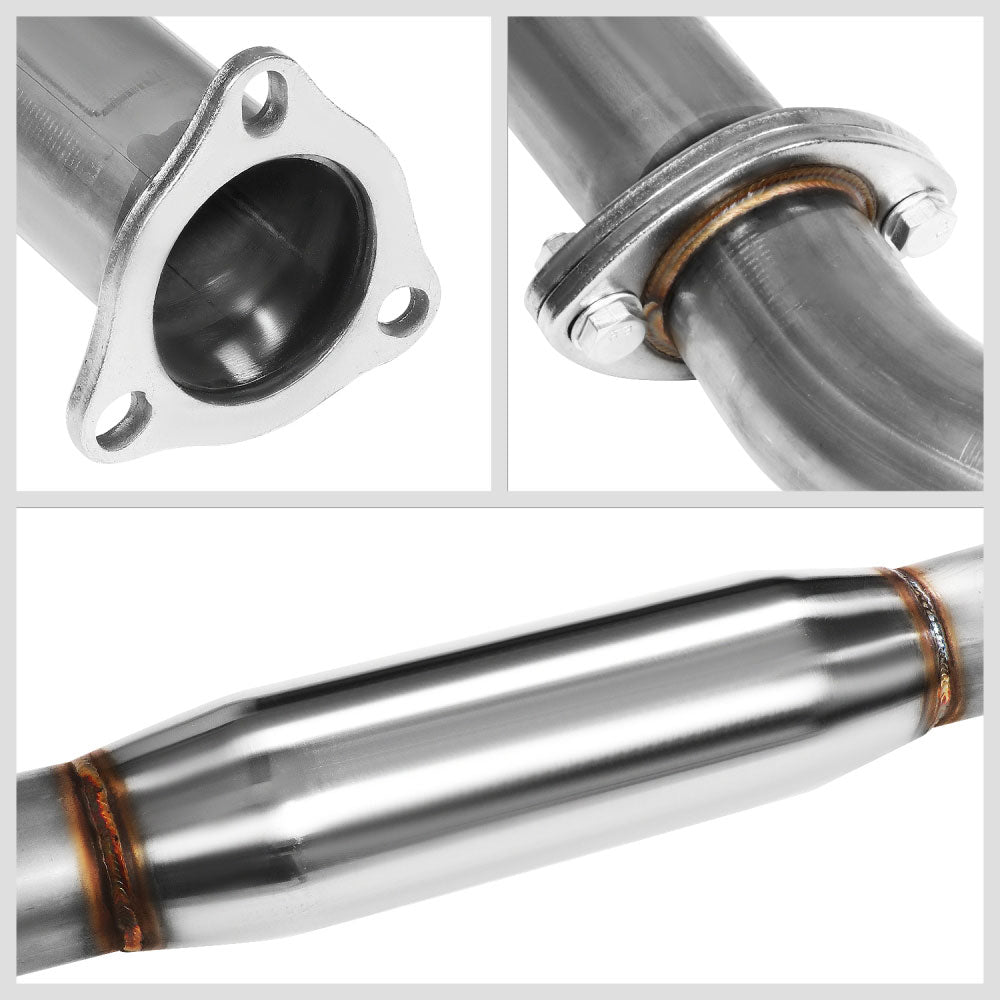 Exhaust Catback System 4.50" Round Burnt Muffler Tip w/Silencer For 98-02 Honda Accord 3.0L V6 (USDM CG 6th Gen)