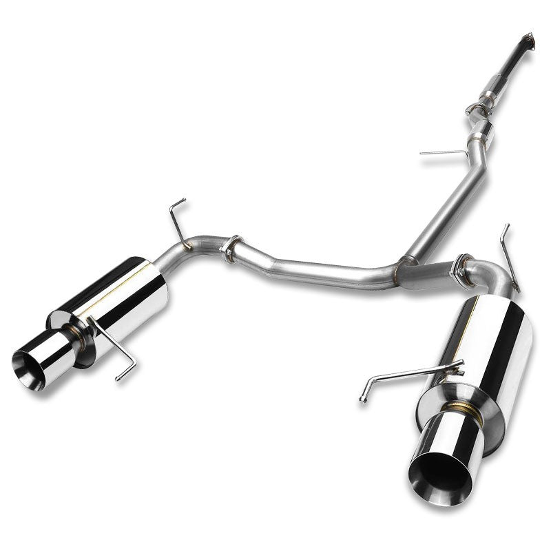 Catback System 4&quot; Dual Round Roll Tip 98-02 Accord EX/LX 3.0L V6 BFC-CATB-HONA98V6-NRT