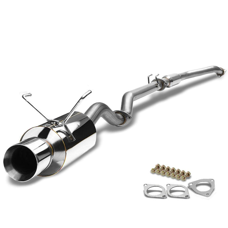 Catback Exhaust System 4&quot; Roll Tip 02-05 Honda Civic Si Hatchback EP3 BFC-CATB-HONC02SI-NRT