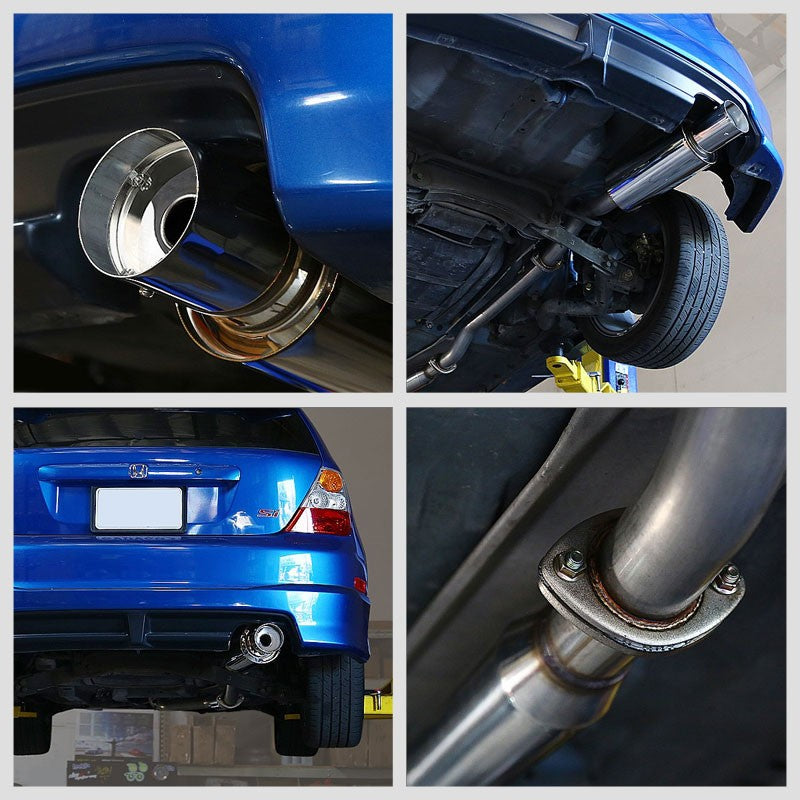 Catback System 4" Muffler Tip 02-05 Honda Civic Si Hatchback EP3 BFC-CATB-HONC02SI