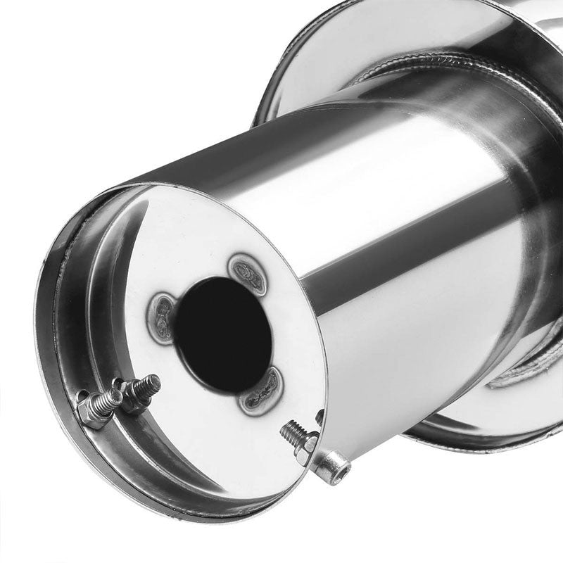 4" Round Muffler Tip Exhaust Catback System For 06-11 Civic FG1 R18A1 1.8L SOHC-Performance-BuildFastCar