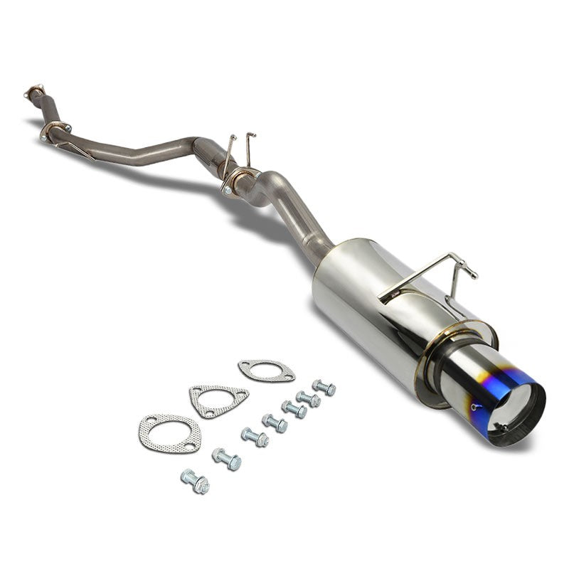 Catback System 4&quot; Round Burnt Tip 06-11 Civic FG2 Si Coupe 2.0L DOHC BFC-CATB-HC06SI-BT