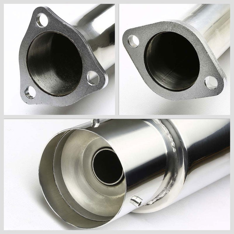 4" Round Muffler Tip Exhaust Catback System For 12-15 Honda Civic FG3 1.8L SOHC-Performance-BuildFastCar