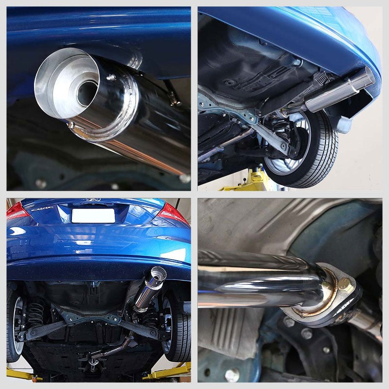 4" Round Muffler Tip Exhaust Catback System For 12-15 Honda Civic FG3 1.8L SOHC-Performance-BuildFastCar
