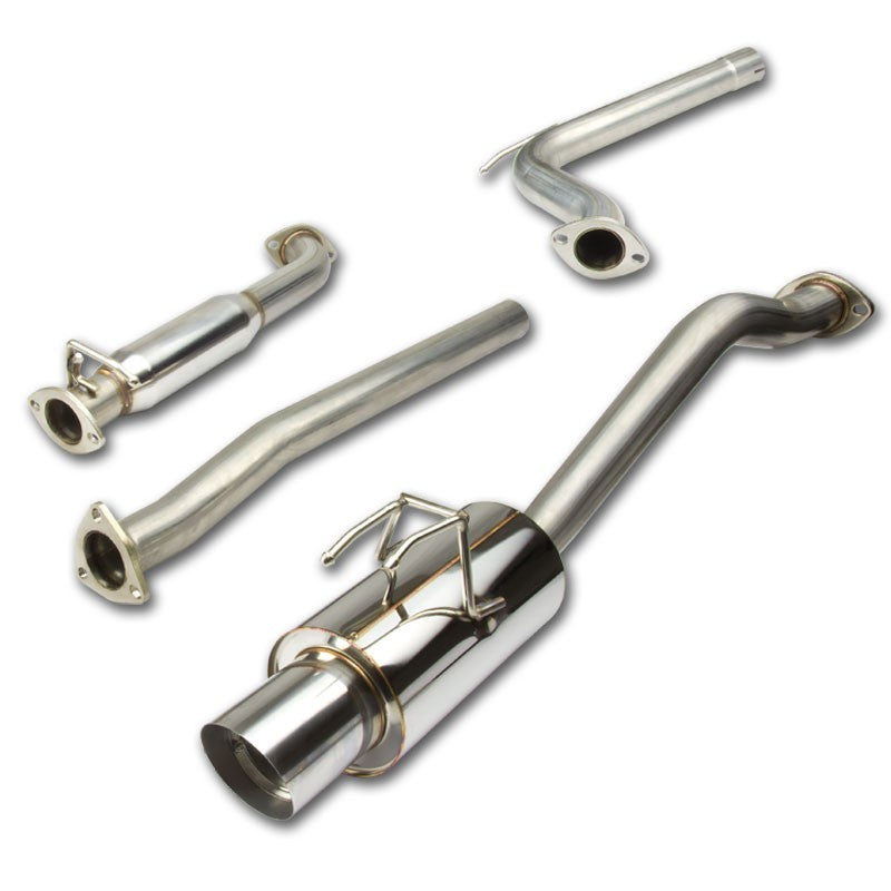 4" Slant Muffler Tip Exhaust Catback System For 12-15 Civic FB6 Si 2.4L DOHC-Performance-BuildFastCar