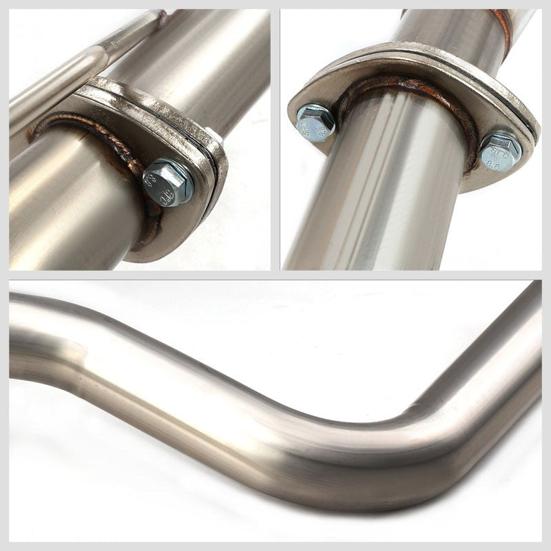 4.5" Burnt Muffler Tip Exhaust Catback System For 92-00 Civic EG8/EJ1/EJ2/EJ6-Performance-BuildFastCar