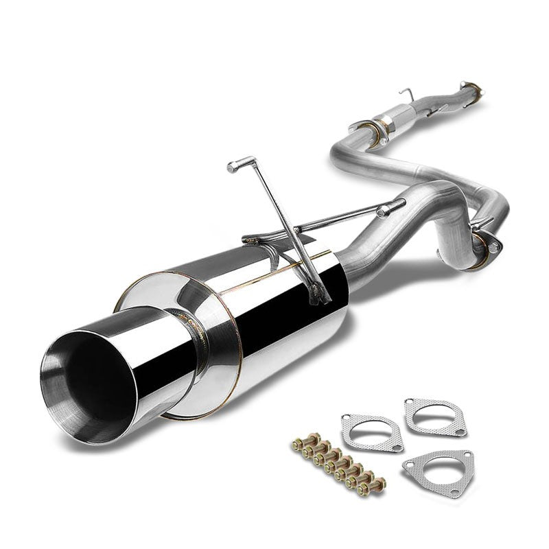 4" Roll Muffler Tip Exhaust Catback System For 92-00 Civic EG8/EJ1/EJ2/EJ6/EJ7-Performance-BuildFastCar