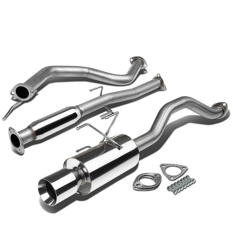 4" Roll Muffler Tip Exhaust Catback System For 92-00 Civic EG8/EJ1/EJ2/EJ6/EJ7-Performance-BuildFastCar