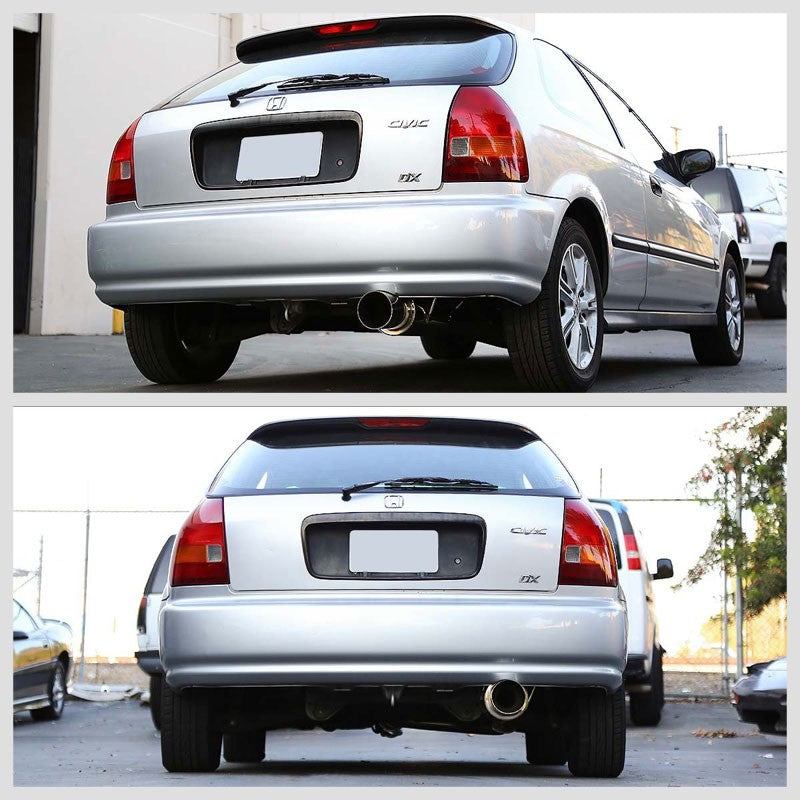 Catback System 4.5" Round Burnt Tip 96-00 Honda Civic EJ6/EK9 1.6L BFC-CATB-HONC963-BT