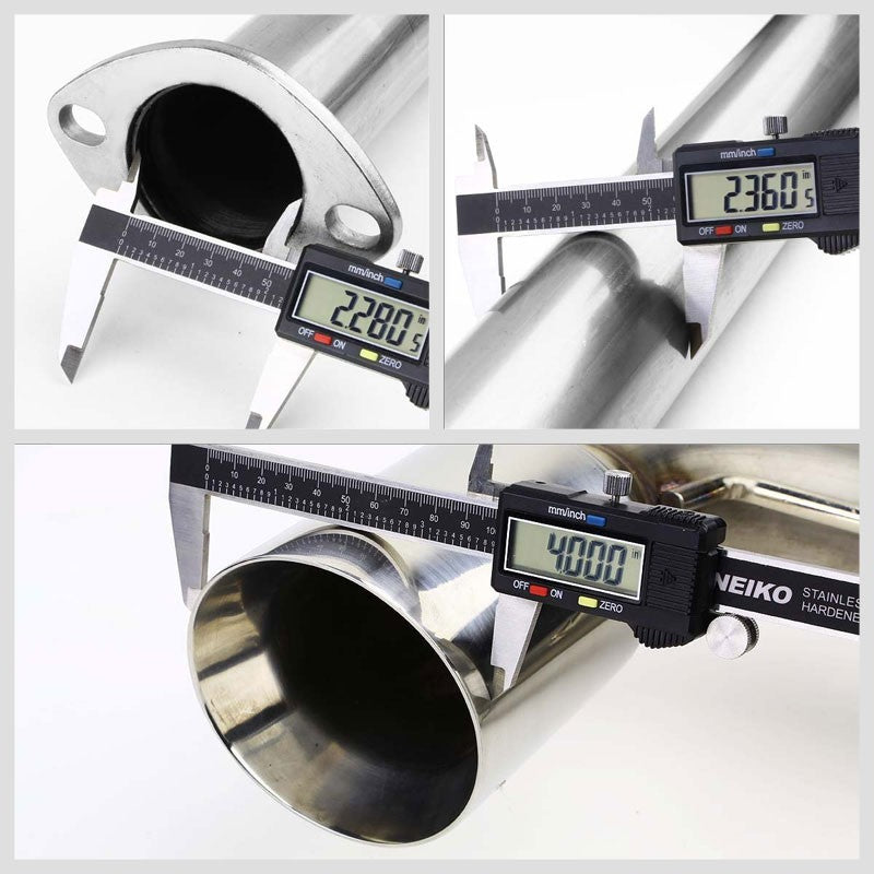 Catback System 4.5" Round Slant Roll Tip 88-91 Honda CR-X ED8/ED9 BFC-CATB-HCRX88-NRT