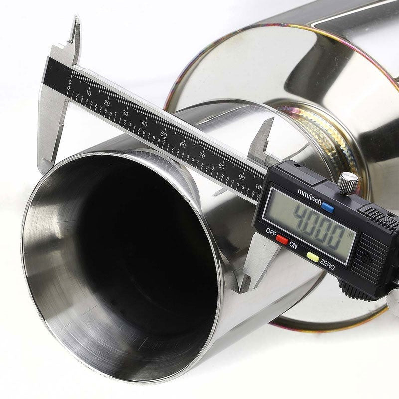 4" Roll Muffler Tip Exhaust Catback System For 97-01 Honda Prelude H22A4 2.2L-Performance-BuildFastCar