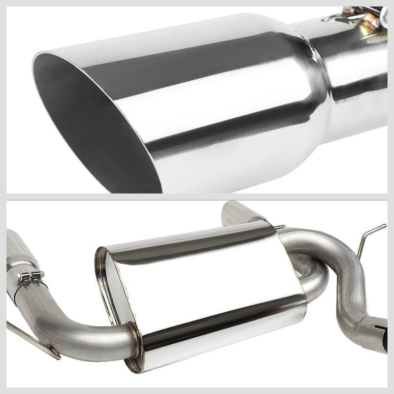 Catback System 4" Dual Round Slant Tip 07-17 Wrangler 3.6L/3.8L V6 BFC-CATB-JEECW07V6