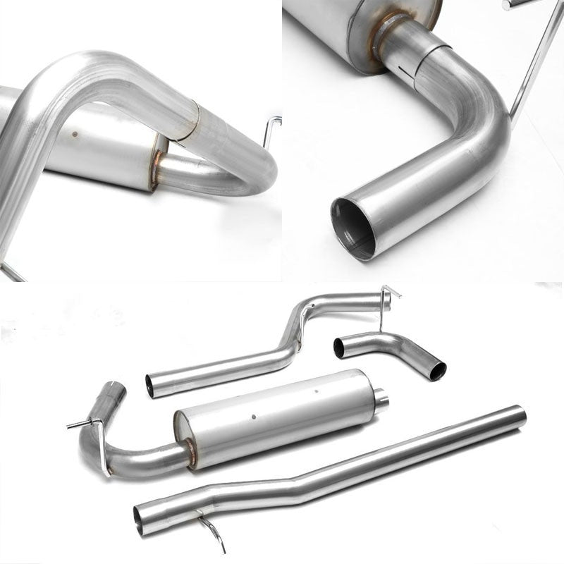 Exhaust Catback System (Stainless Steel) For 07-11 Jeep Wrangler JK 3.8L V6-Performance-BuildFastCar