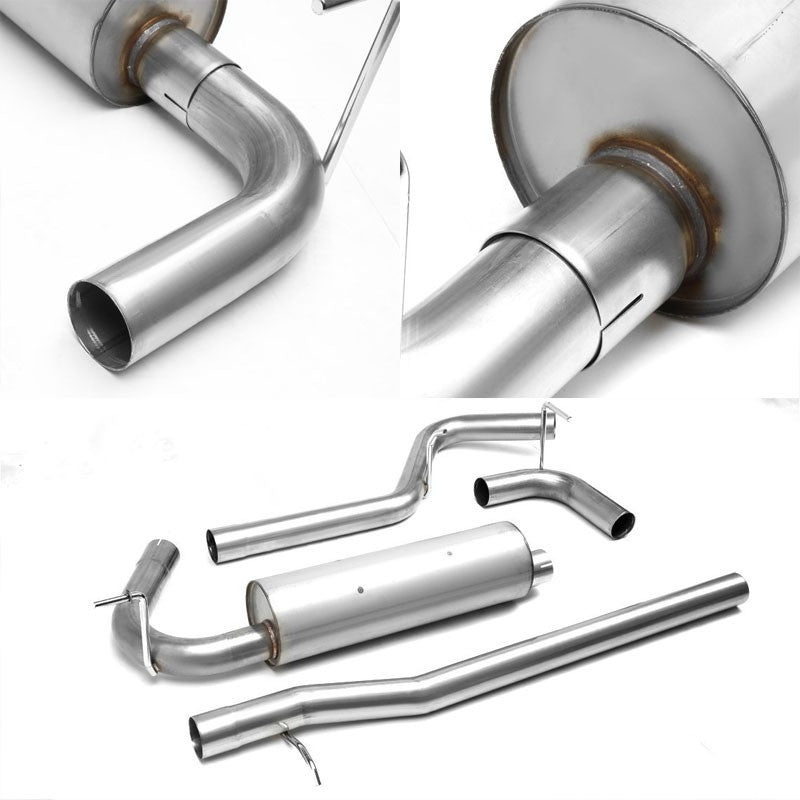 Exhaust Catback System (Stainless Steel) For 12-17 Jeep Wrangler 3.6L V6 DOHC-Performance-BuildFastCar