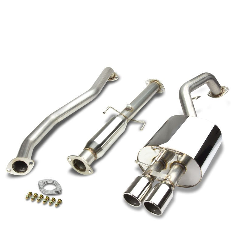 Catback System 3" Dual Round Roll Tip 05-09 Kia Spectra 4-DR 2.0L BFC-CATB-KS05