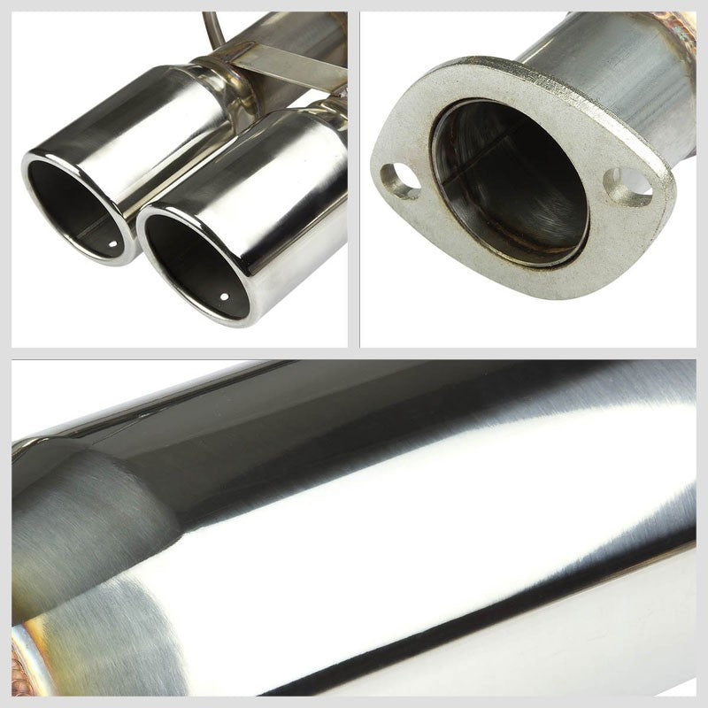 Catback System 3" Dual Round Roll Tip 05-09 Kia Spectra 4-DR 2.0L BFC-CATB-KS05