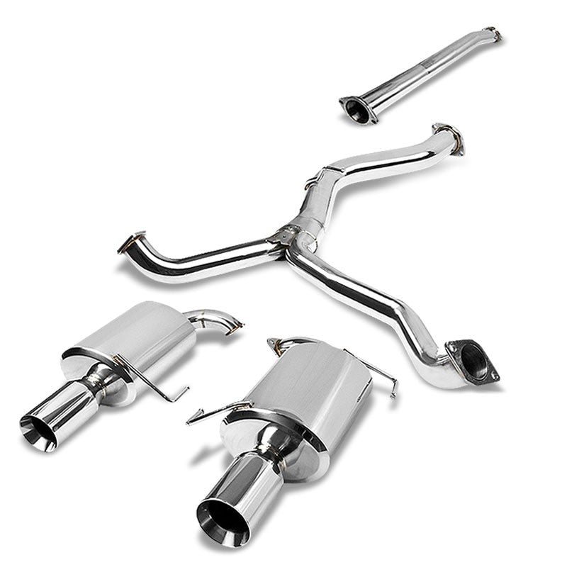 4&quot; Dual Muffler Tip Exhaust Catback System For 05-09 Legacy BL/BP GT 2.5L DOHC-Performance-BuildFastCar