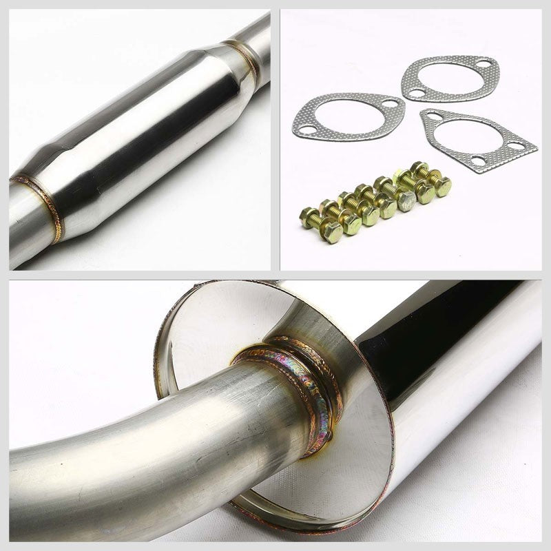 4.5" Roll Muffler Tip Exhaust Catback System For 00-05 Mitsubishi Eclipse 3G-Performance-BuildFastCar